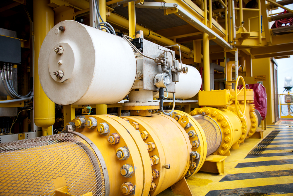 Válvulas industriais atuadas em plataforma